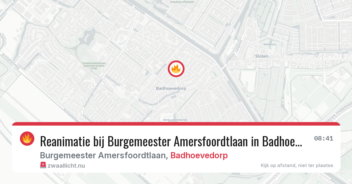 Reanimatie bij Burgemeester Amersfoordtlaan in Badhoevedorp — 20 mei 2026
