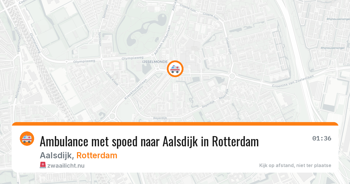 Ambulance met spoed naar Aalsdijk in Rotterdam — 27 mei 2026