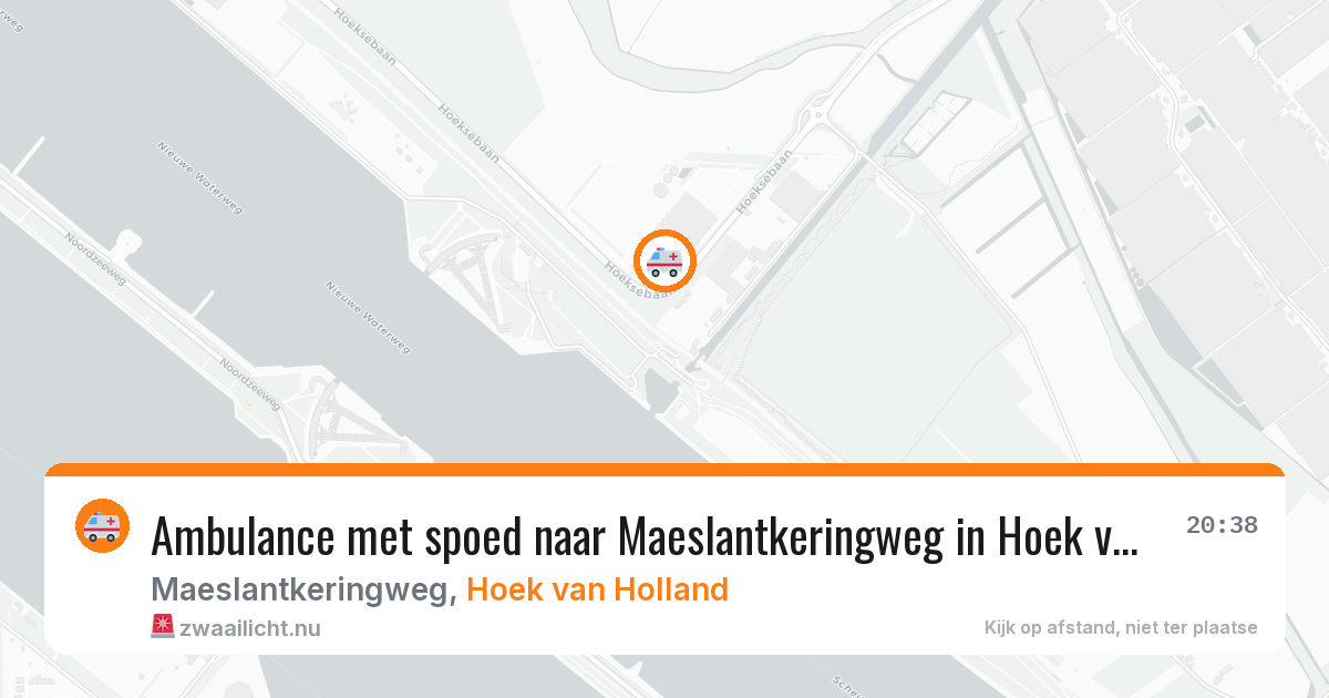 Ambulance met spoed naar Maeslantkeringweg in Hoek van Holland — 3 mei 2026