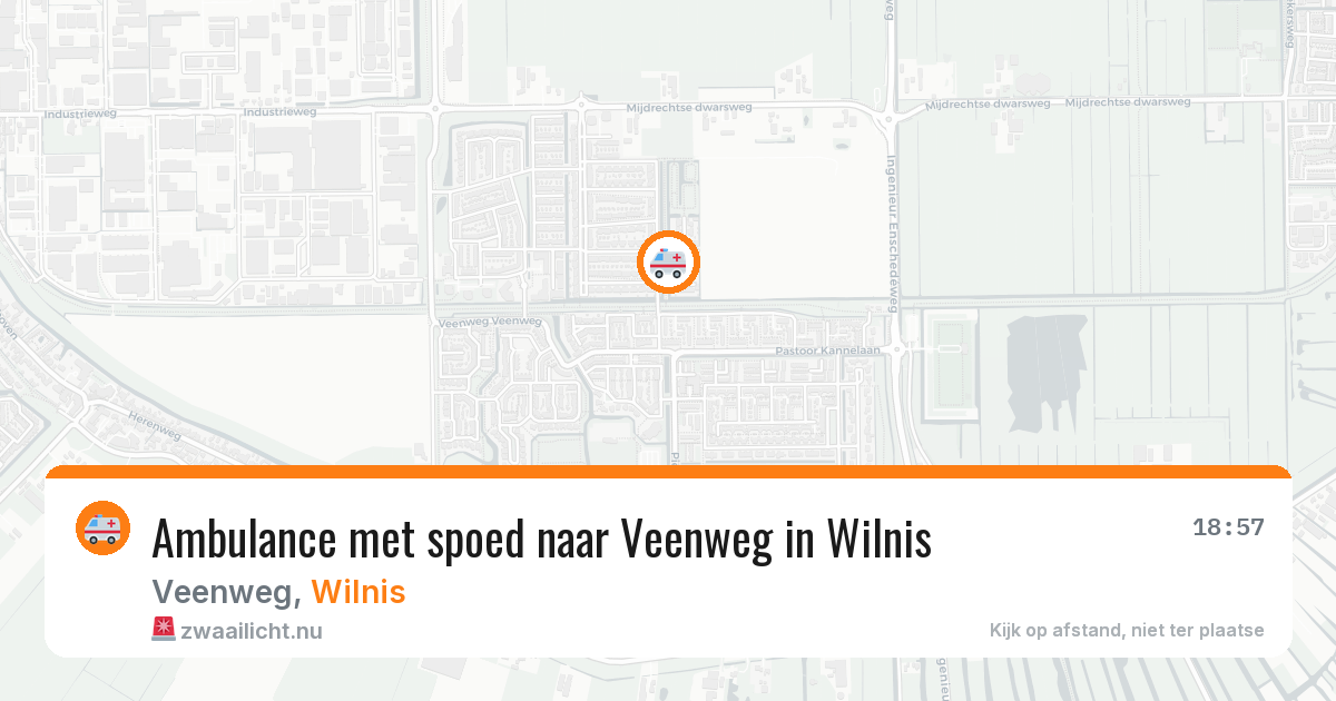 Ambulance met spoed naar Veenweg in Wilnis — 20 mrt 2026