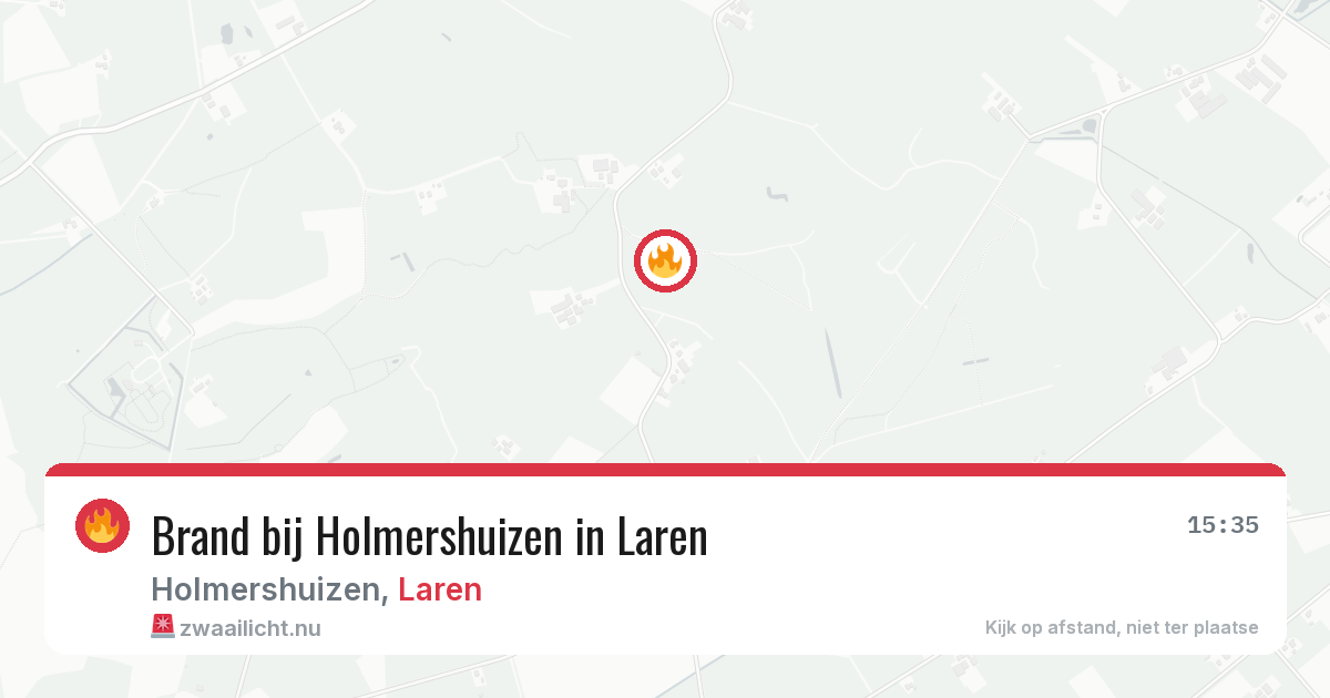 Brand bij Holmershuizen in Laren — 22 jul 2026