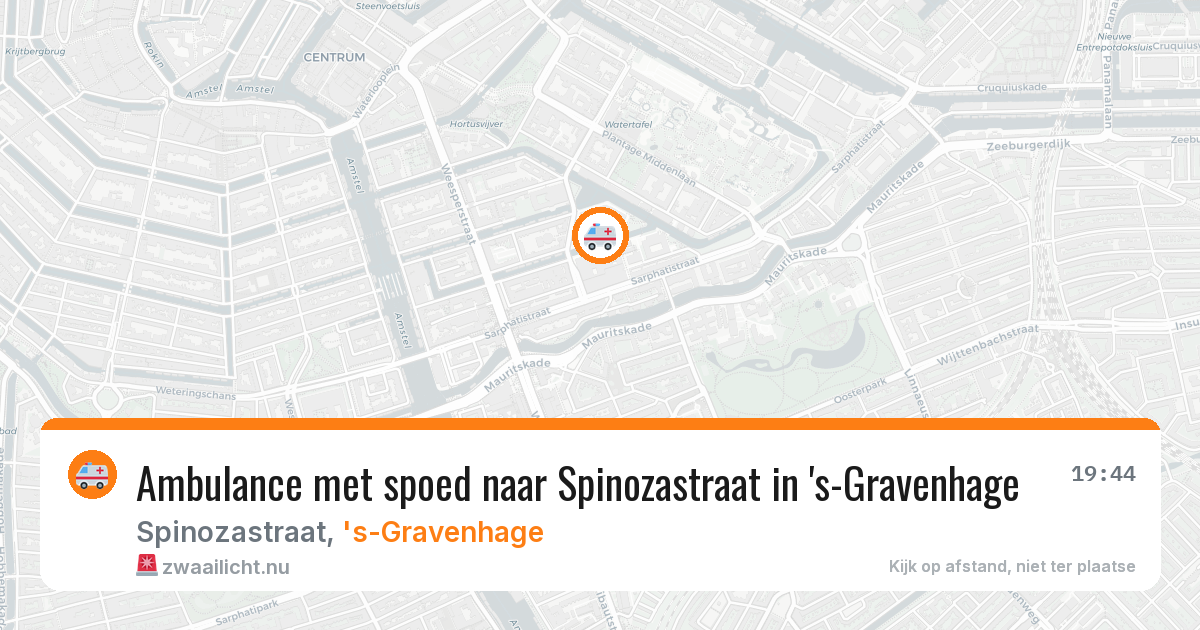 Ambulance met spoed naar Spinozastraat in 's-Gravenhage — 3 apr 2026