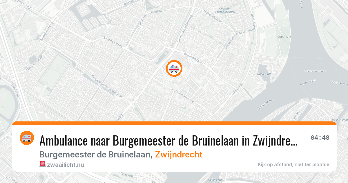 Ambulance naar Burgemeester de Bruinelaan in Zwijndrecht — 12 jul 2026