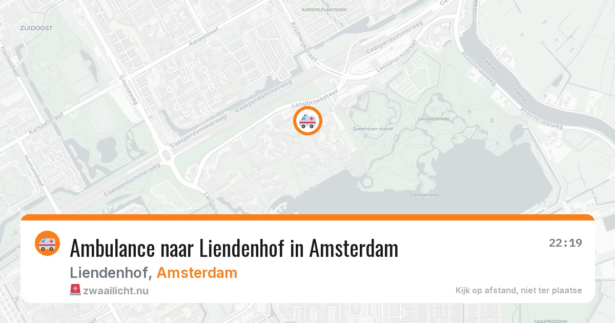 Ambulance naar Liendenhof in Amsterdam — 30 mei 2026