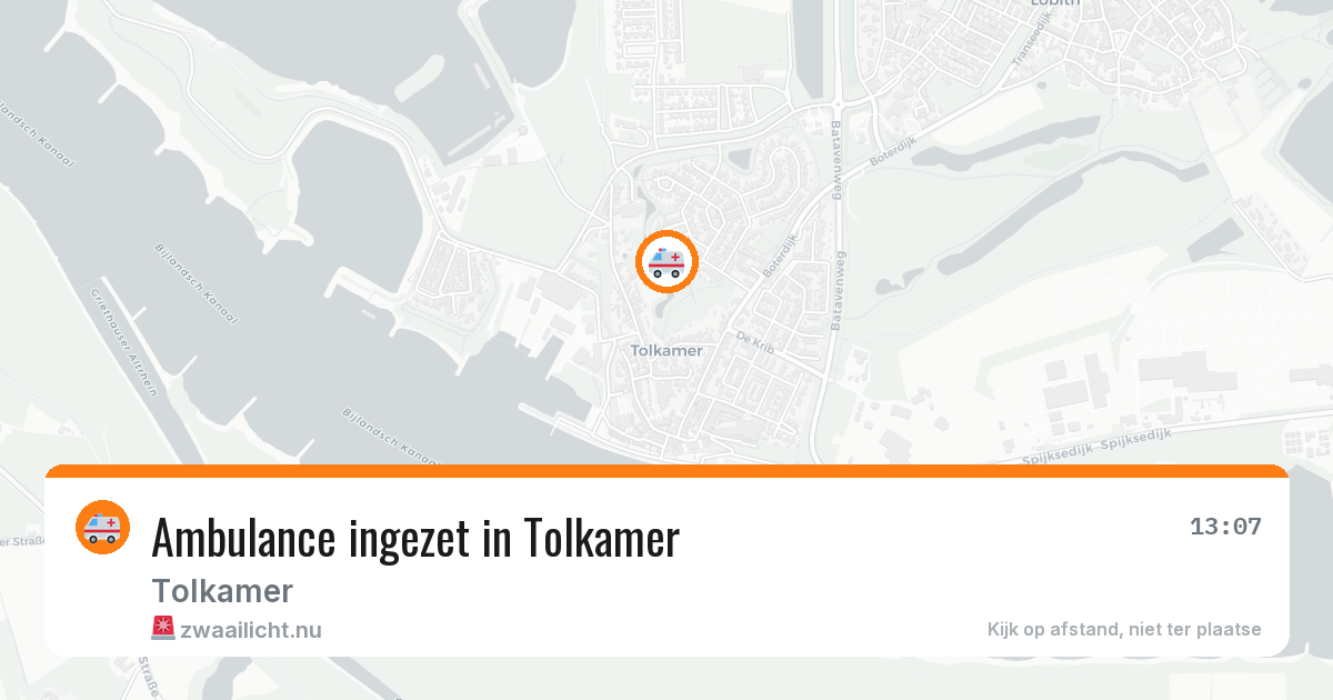 Ambulance ingezet in Tolkamer — 11 jul 2026