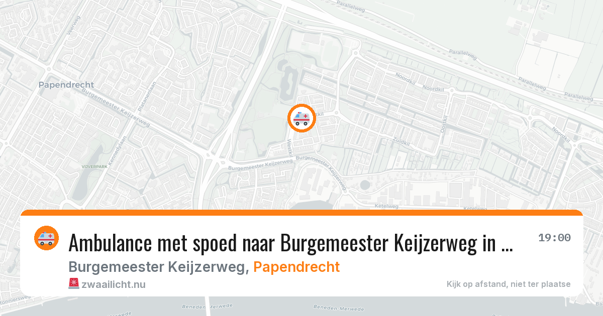 Ambulance met spoed naar Burgemeester Keijzerweg in Papendrecht — 10 jul 2026
