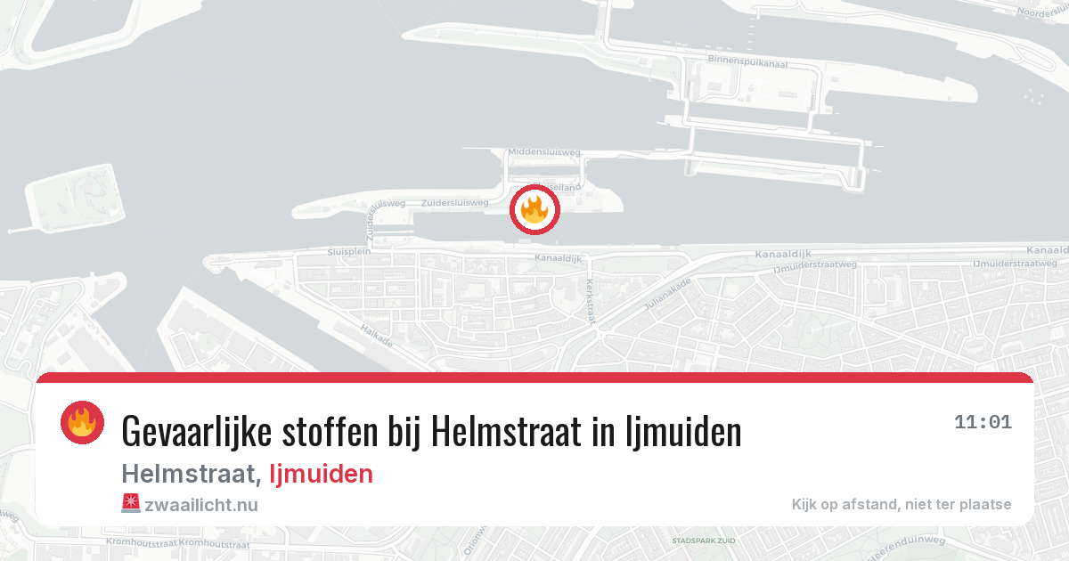 Gevaarlijke stoffen bij Helmstraat in Ijmuiden — 4 jun 2026