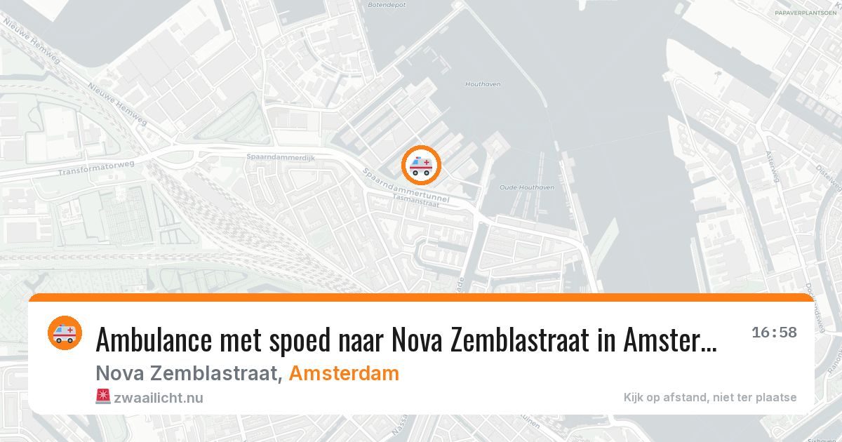 Ambulance met spoed naar Nova Zemblastraat in Amsterdam — 14 mei 2026