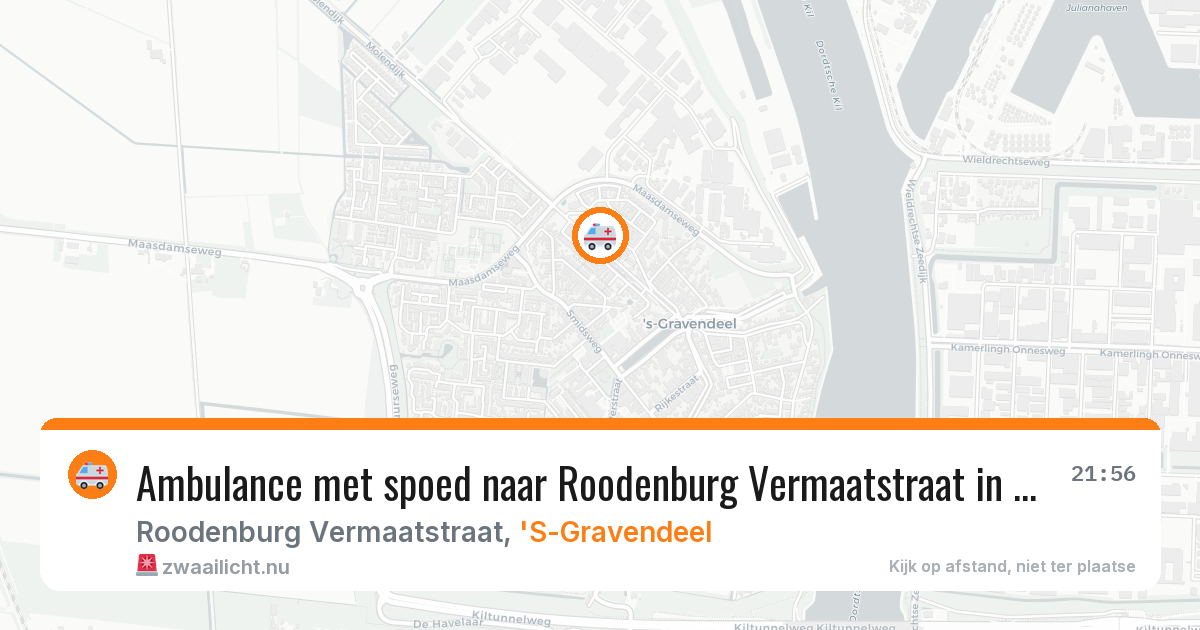 Ambulance met spoed naar Roodenburg Vermaatstraat in 'S-Gravendeel — 13 jul 2026