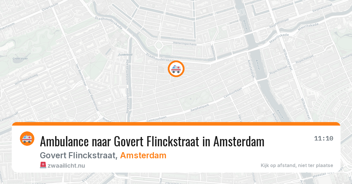 Ambulance naar Govert Flinckstraat in Amsterdam — 19 jul 2026