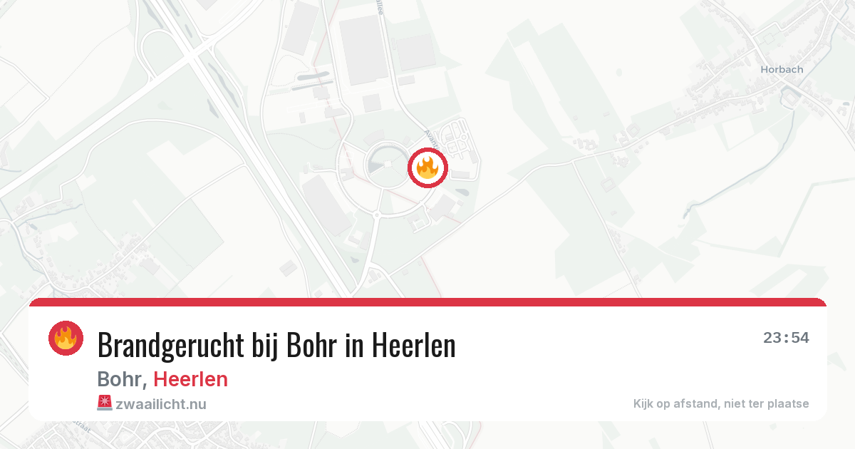 Brandgerucht bij Bohr in Heerlen — 20 mrt 2026