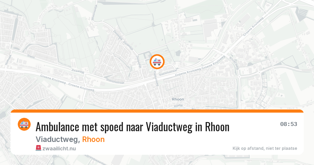 Ambulance met spoed naar Viaductweg in Rhoon — 15 jul 2026