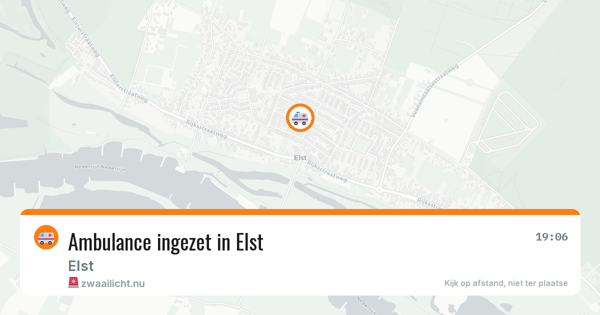 Ambulance ingezet in Elst — 12 apr 2026
