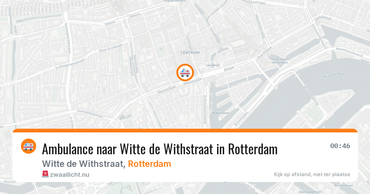Ambulance naar Witte de Withstraat in Rotterdam — 11 apr 2026