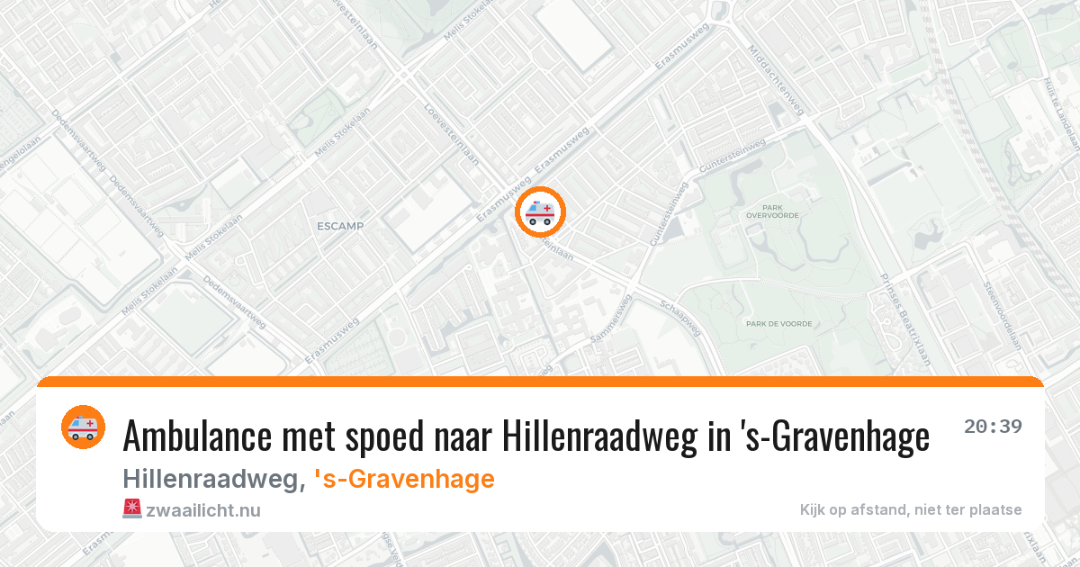 Ambulance met spoed naar Hillenraadweg in 's-Gravenhage — 1 jun 2026