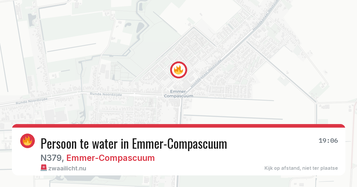 Persoon te water in Emmer-Compascuum — 23 mrt 2026