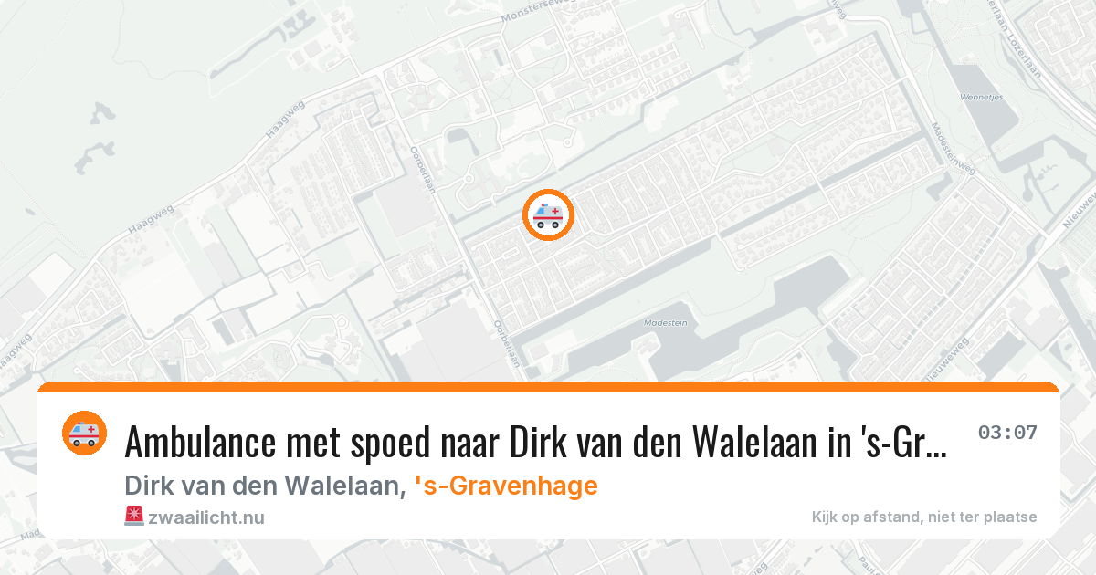Ambulance met spoed naar Dirk van den Walelaan in 's-Gravenhage — 14 jul 2026