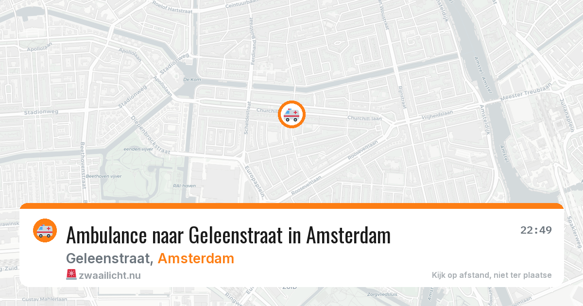 Ambulance naar Geleenstraat in Amsterdam — 13 jul 2026