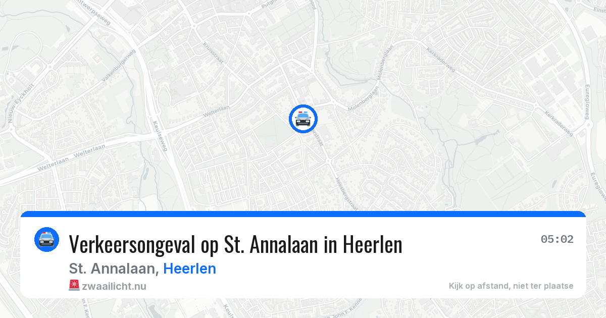 Verkeersongeval op St. Annalaan in Heerlen — 19 jul 2026