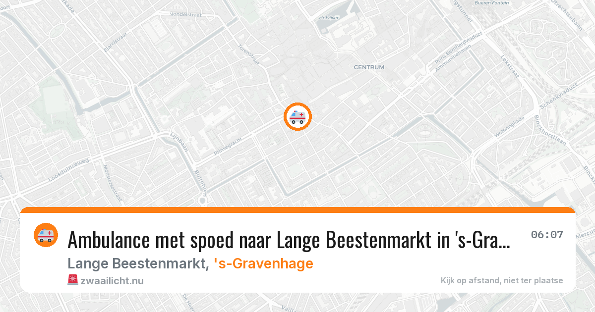 Ambulance met spoed naar Lange Beestenmarkt in 's-Gravenhage — 3 mei 2026