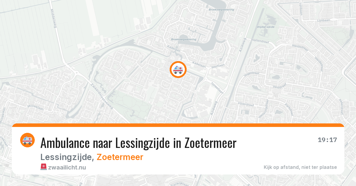 Ambulance naar Lessingzijde in Zoetermeer — 20 jul 2026