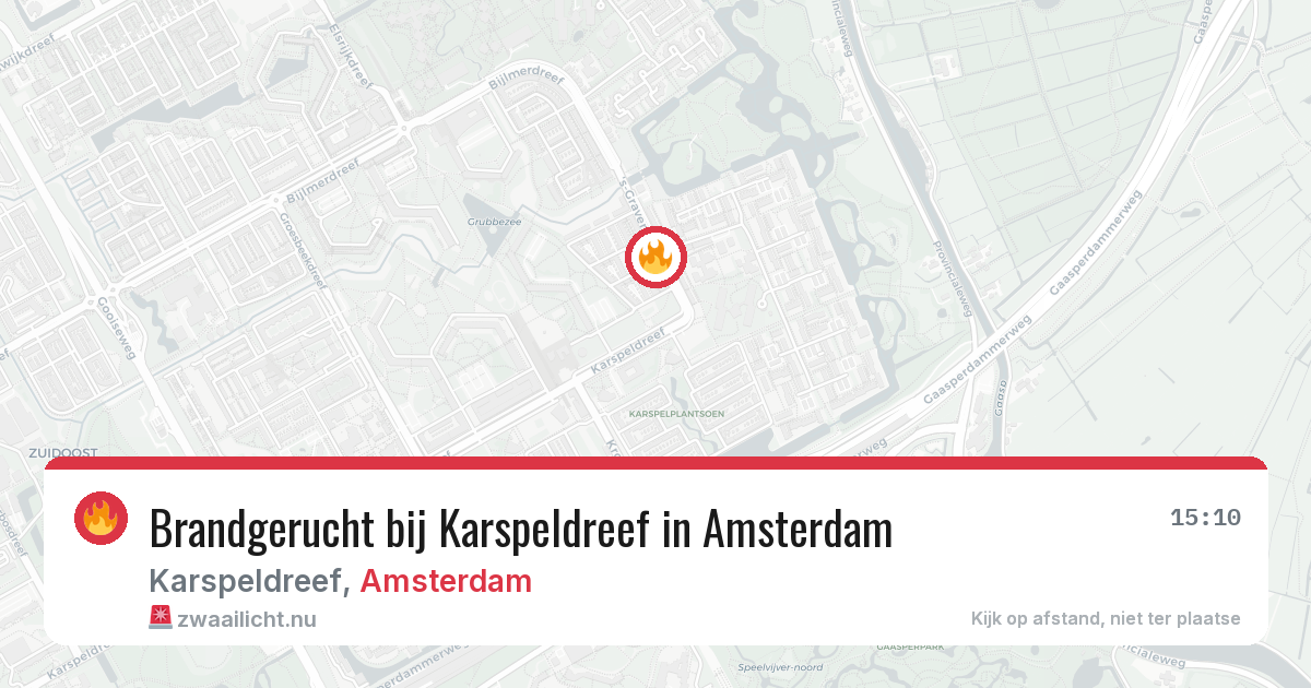 Brandgerucht bij Karspeldreef in Amsterdam — 14 jul 2026