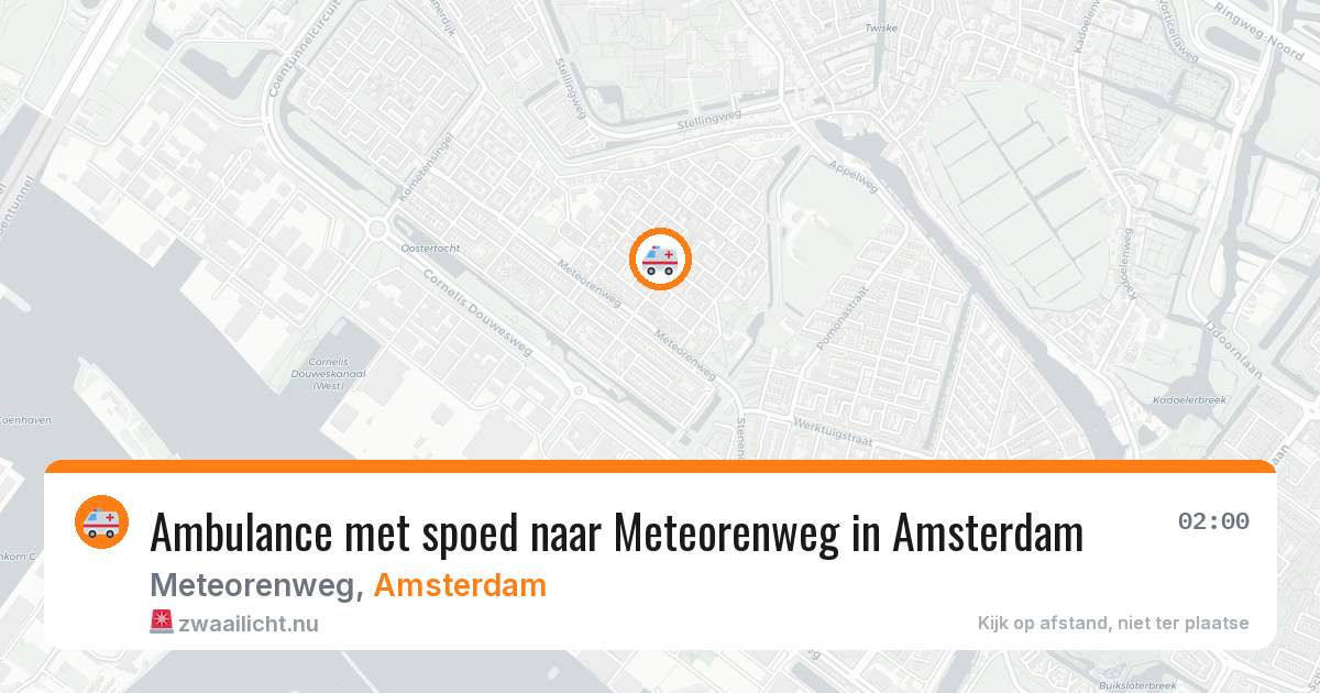 Ambulance met spoed naar Meteorenweg in Amsterdam — 19 jul 2026