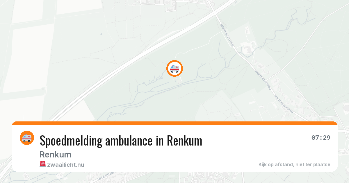 Spoedmelding ambulance in Renkum — 14 jul 2026