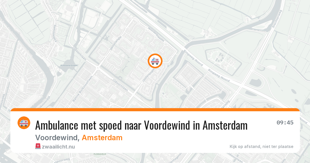 Ambulance met spoed naar Voordewind in Amsterdam — 11 jul 2026