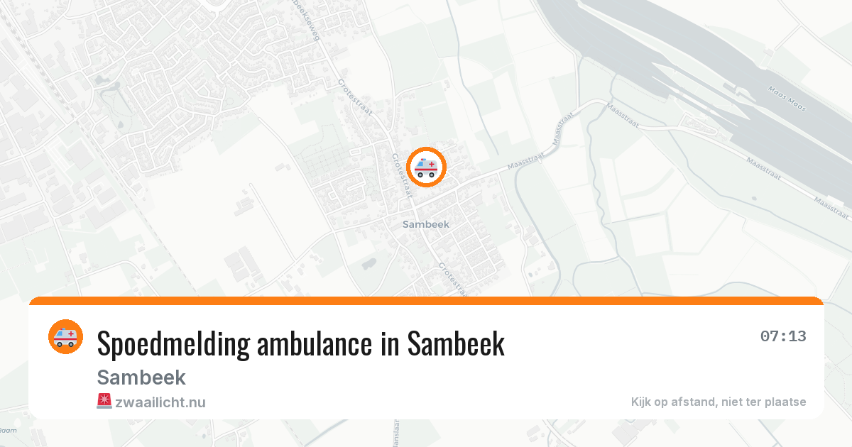 Spoedmelding ambulance in Sambeek — 18 jul 2026