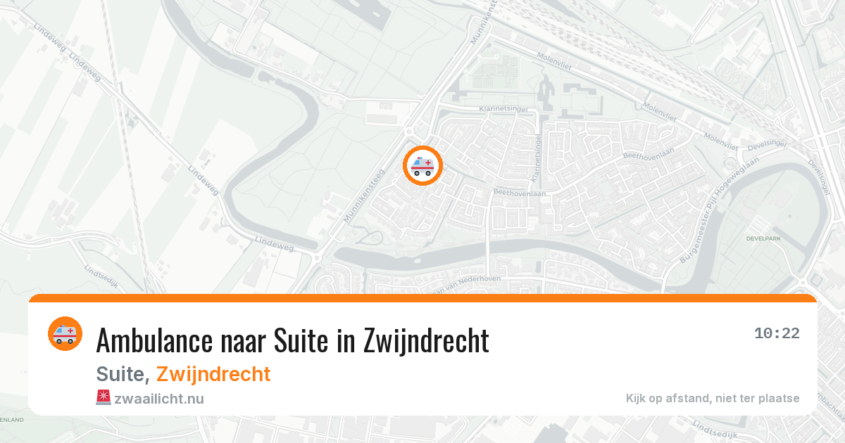 Ambulance naar Suite in Zwijndrecht — 16 mei 2026