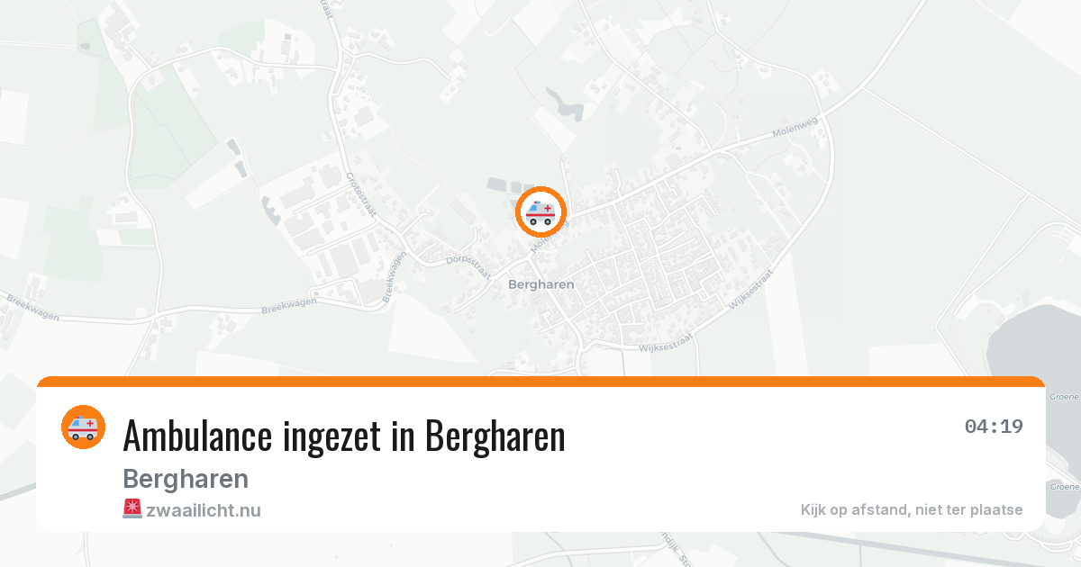 Ambulance ingezet in Bergharen — 28 mei 2026