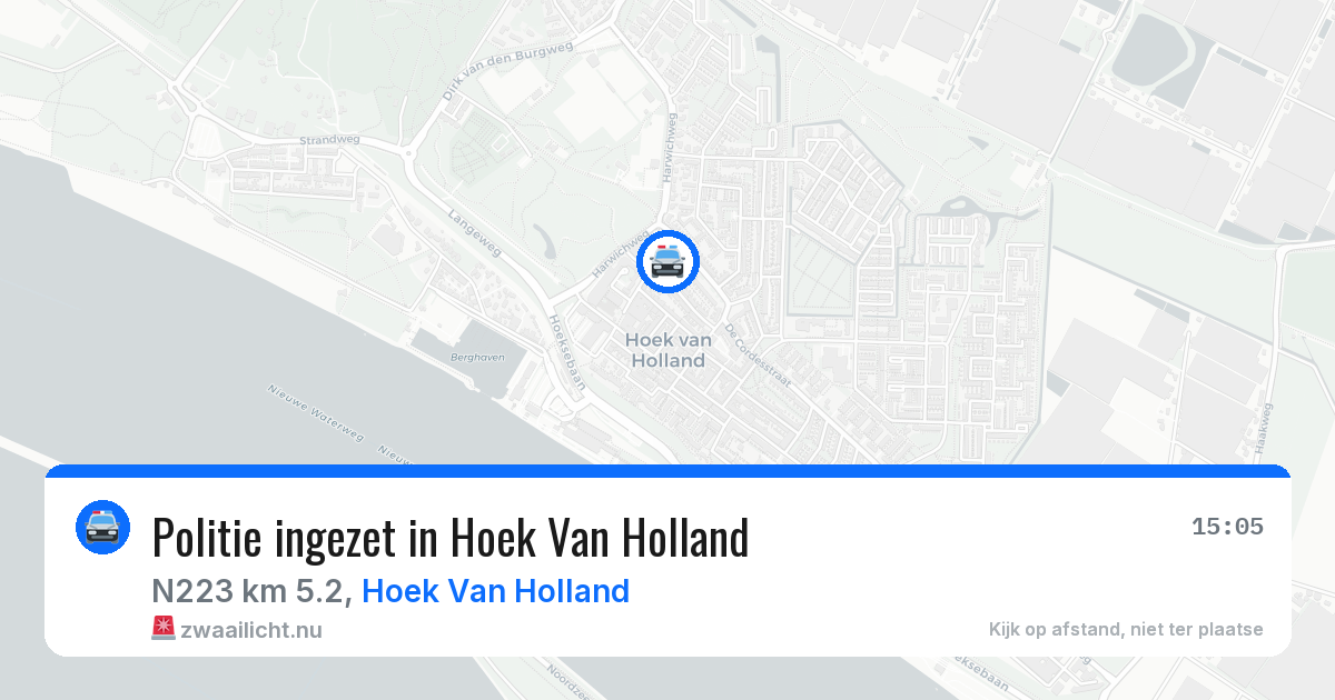 Politie ingezet in Hoek Van Holland — 11 mei 2026 | 🚨 Zwaailicht.nu