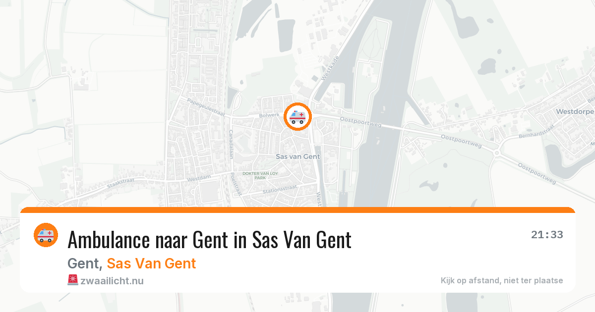 Ambulance naar Gent in Sas Van Gent — 9 jul 2026