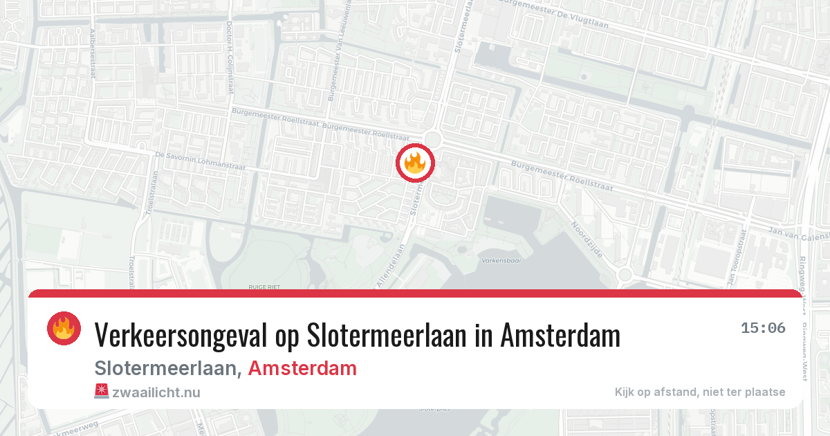 Verkeersongeval op Slotermeerlaan in Amsterdam — 1 apr 2026