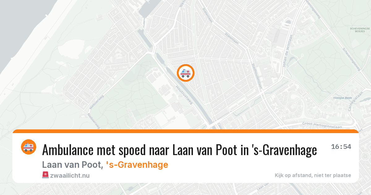 Ambulance met spoed naar Laan van Poot in 's-Gravenhage — 25 jul 2026