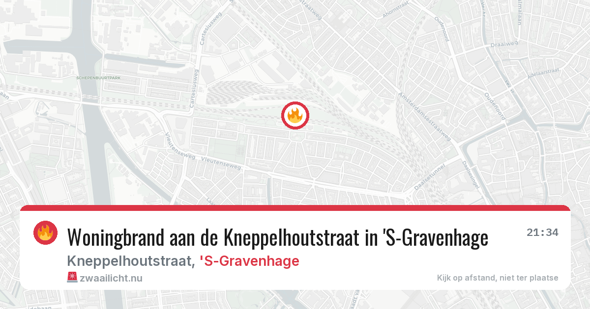 Woningbrand aan de Kneppelhoutstraat in 'S-Gravenhage — 18 mrt 2026