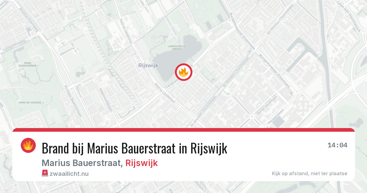 Brand bij Marius Bauerstraat in Rijswijk — 20 jul 2026