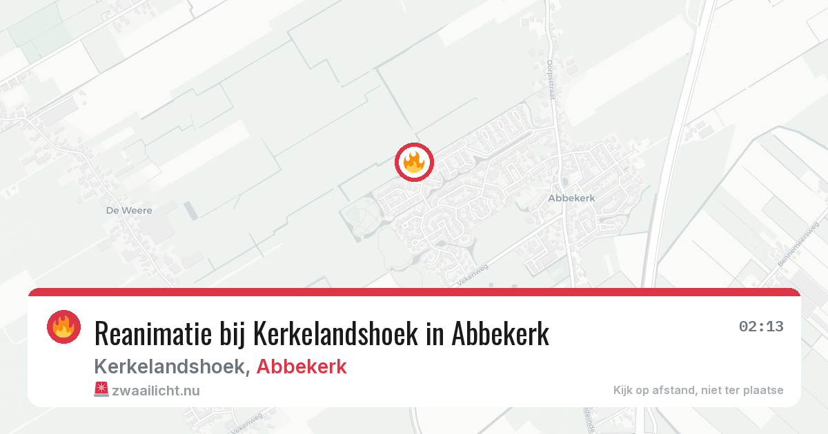 Reanimatie bij Kerkelandshoek in Abbekerk — 8 feb 2026