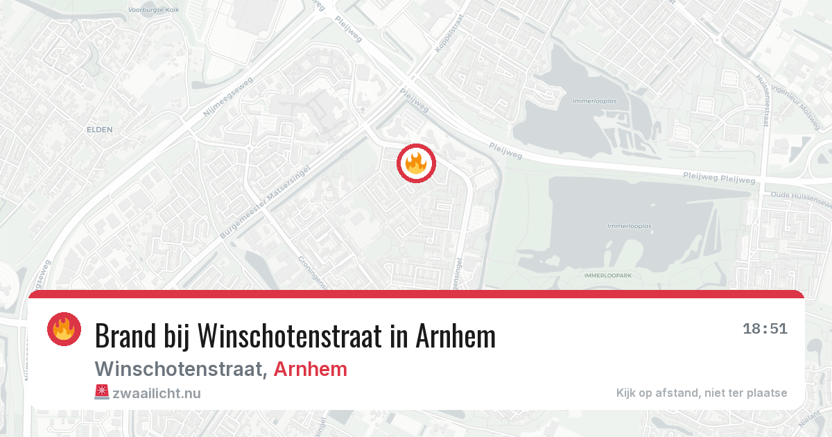 Brand bij Winschotenstraat in Arnhem — 13 jul 2026
