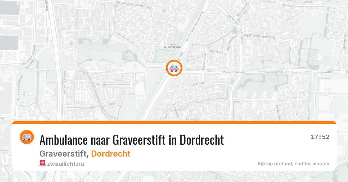 Ambulance naar Graveerstift in Dordrecht — 16 jul 2026