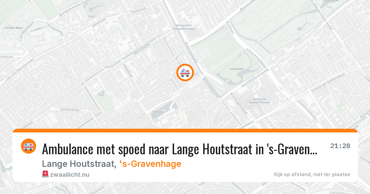 Ambulance met spoed naar Lange Houtstraat in 's-Gravenhage — 7 mei 2026