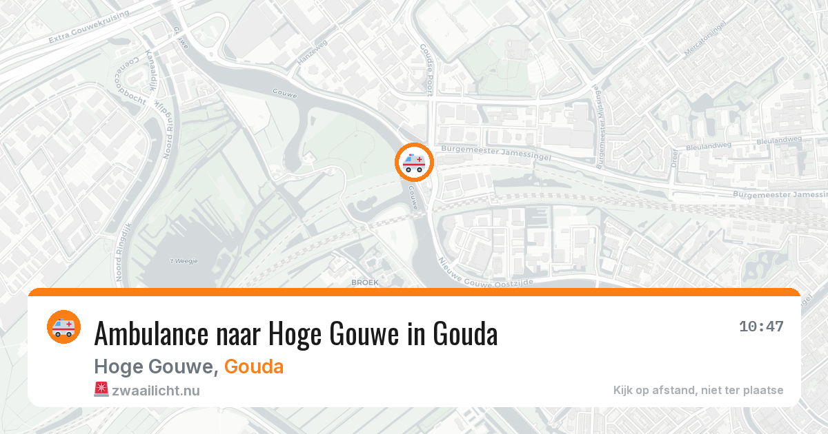 Ambulance naar Hoge Gouwe in Gouda — 13 jul 2026