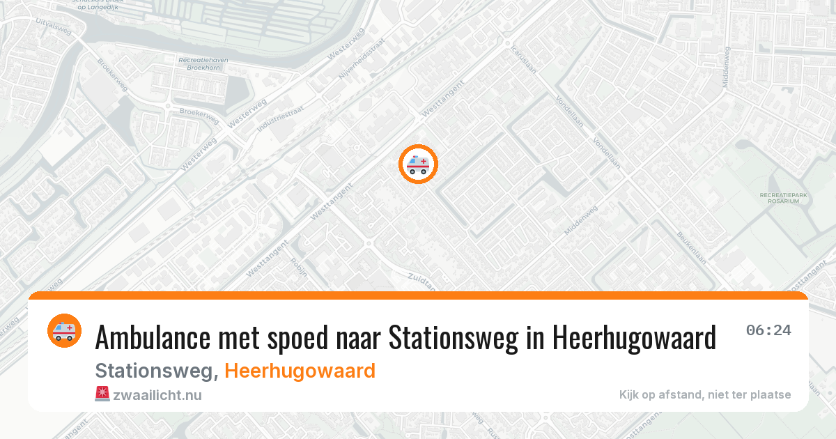 Ambulance met spoed naar Stationsweg in Heerhugowaard — 5 apr 2026