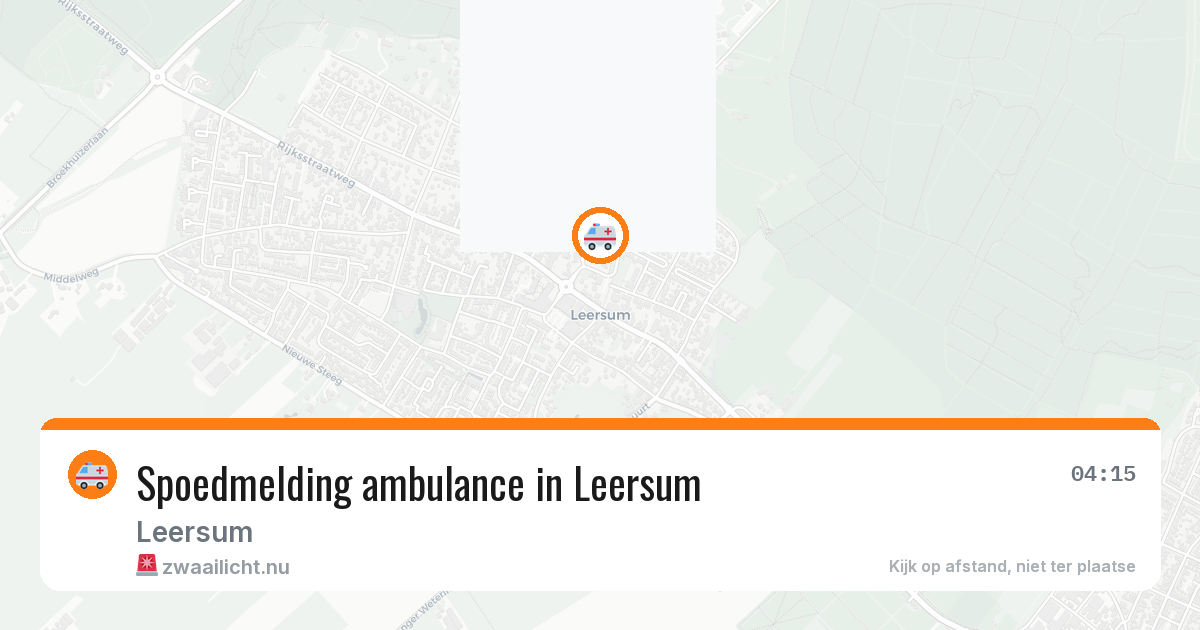 Spoedmelding ambulance in Leersum — 27 jan 2026