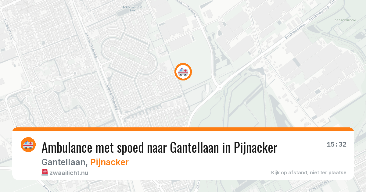 Ambulance met spoed naar Gantellaan in Pijnacker — 10 apr 2026