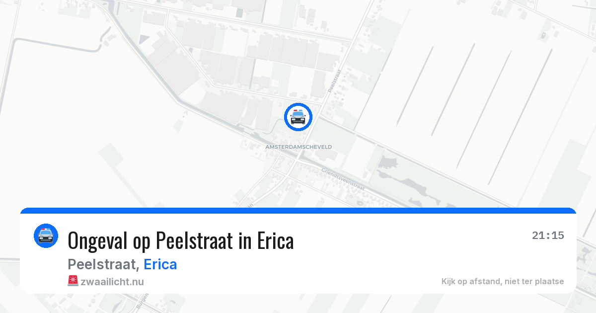 Ongeval op Peelstraat in Erica — 19 apr 2026