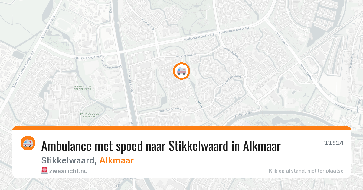 Ambulance met spoed naar Stikkelwaard in Alkmaar — 8 mei 2026