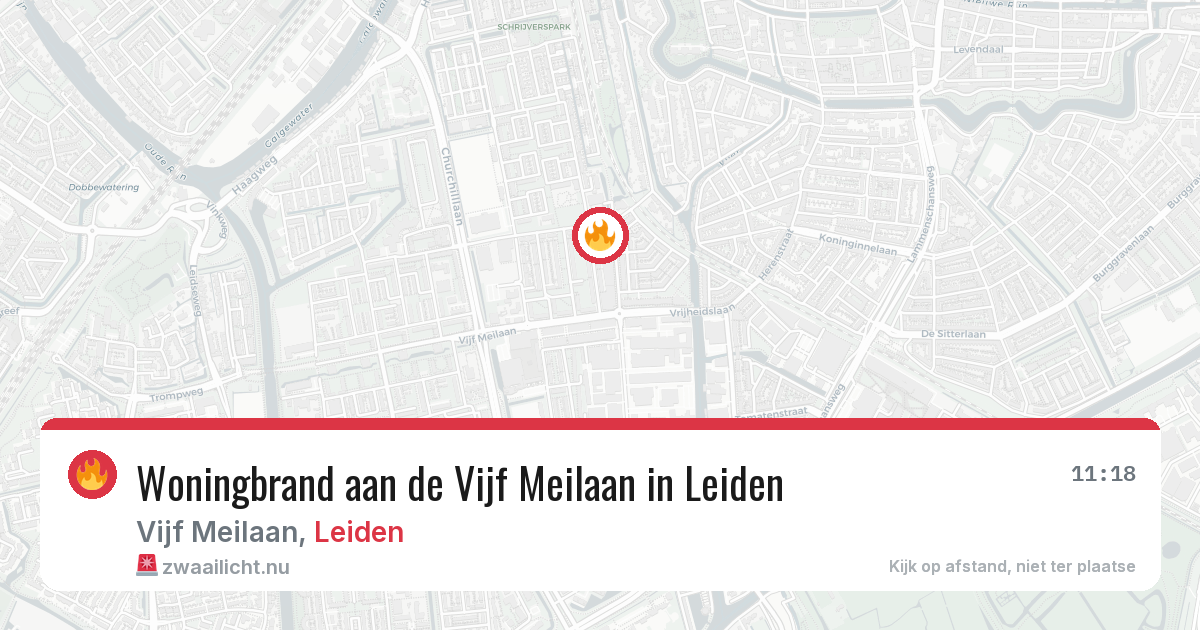 Woningbrand aan de Vijf Meilaan in Leiden — 3 feb 2026