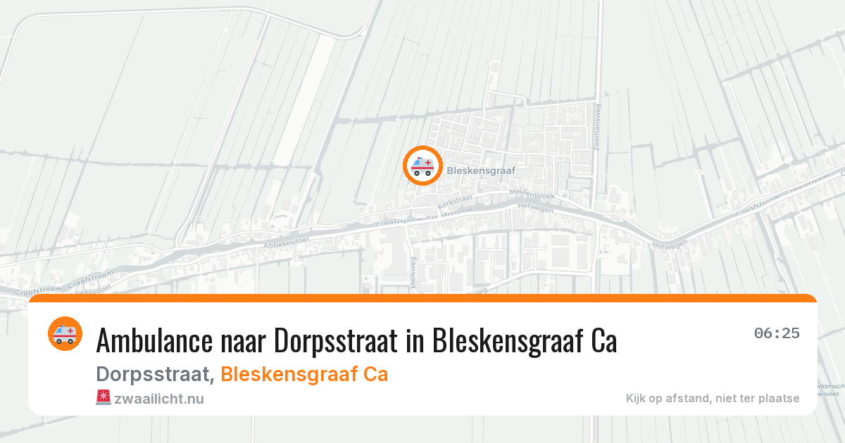 Ambulance naar Dorpsstraat in Bleskensgraaf Ca — 23 jul 2026
